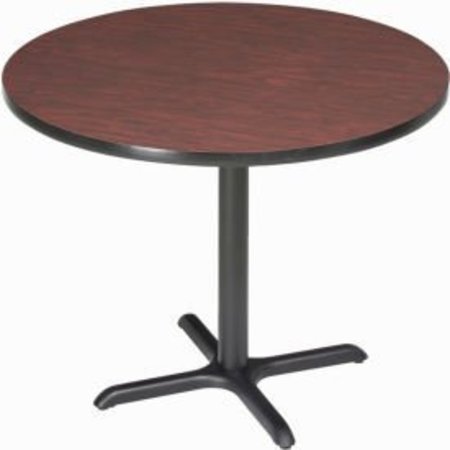 NATIONAL PUBLIC SEATING Interion® 42" Round Bar Height Restaurant Table, Mahogany 695806MH